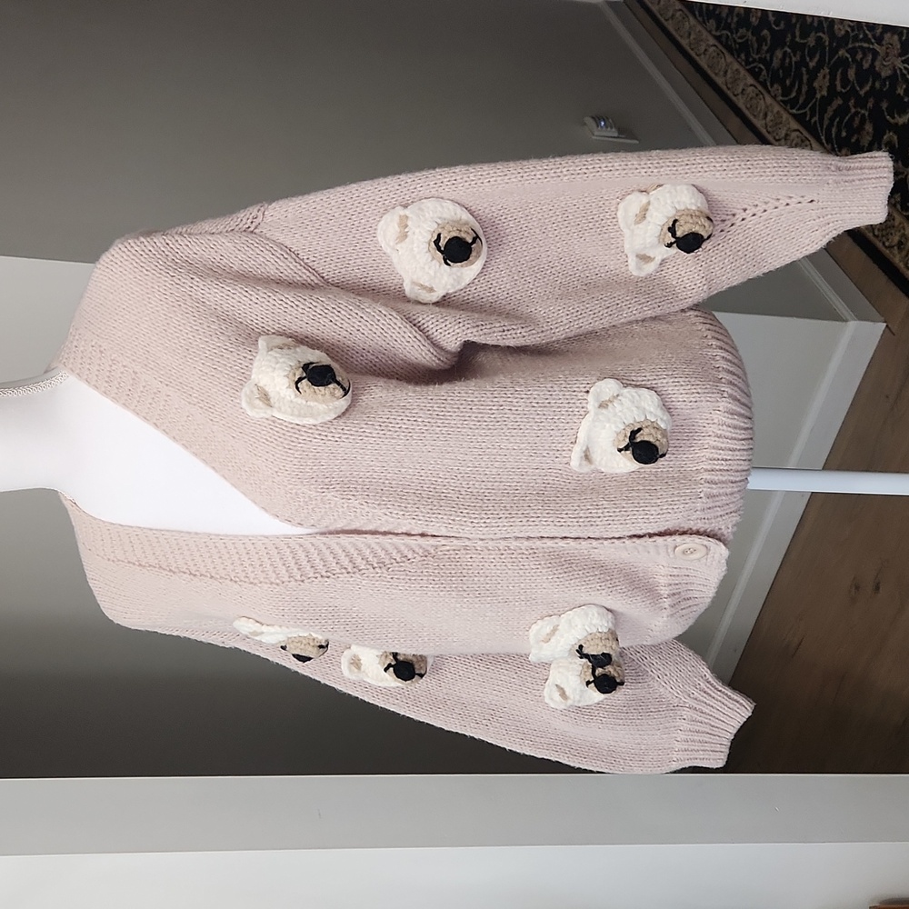 Dreamers By Debut 3D Bear Cardigan Sweater Size S - Picture 5 of 16